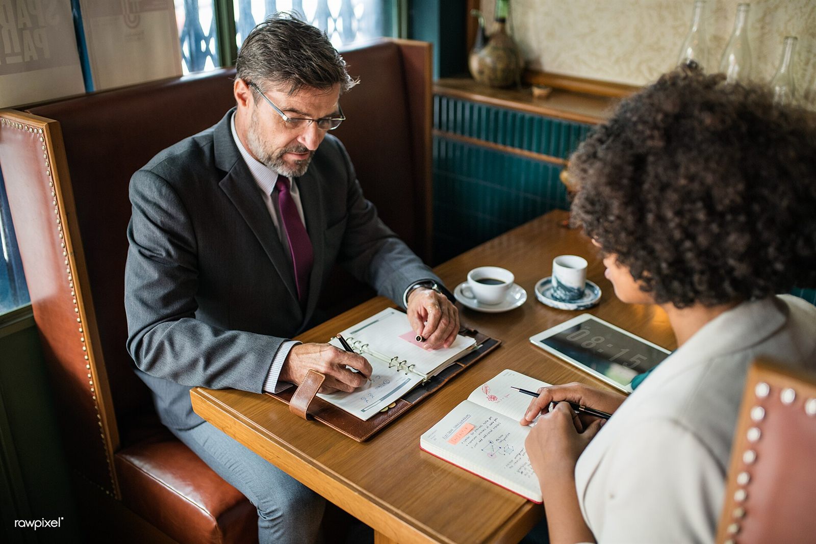 Analysts working together in an office