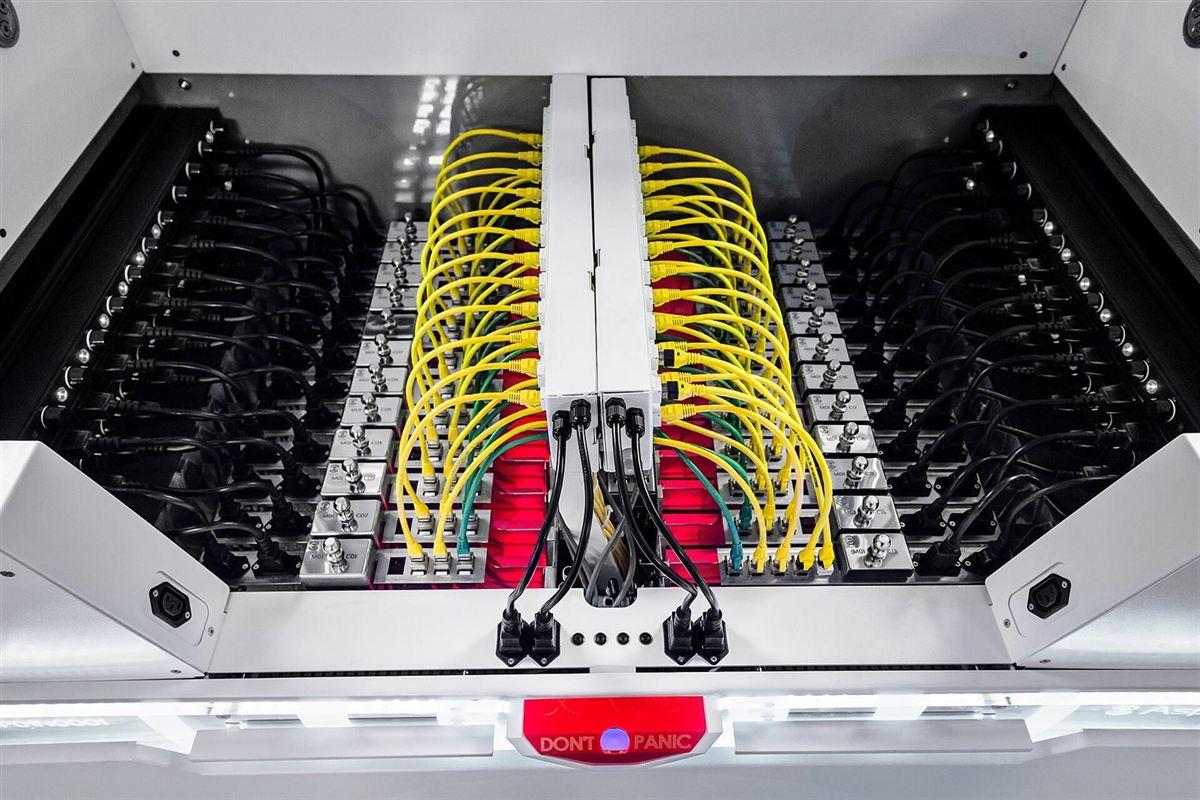 Server racks in a data centre